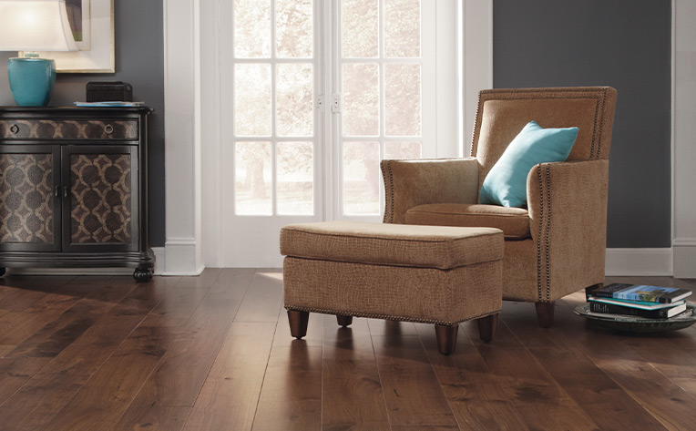 patina blue accent pillow and decor in living room